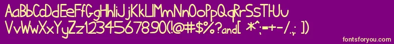 Ihatecomicsans Font – Yellow Fonts on Purple Background