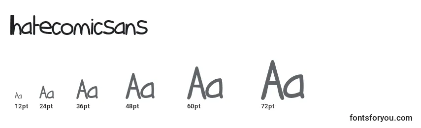 Ihatecomicsans Font Sizes