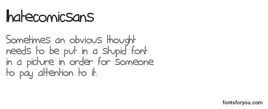 Schriftart Ihatecomicsans