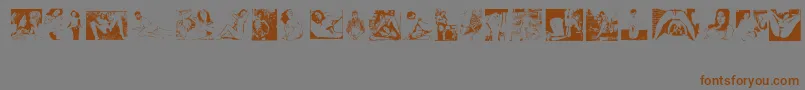 VintagePorn Font – Brown Fonts on Gray Background