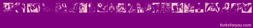 VintagePorn Font – Pink Fonts on Purple Background