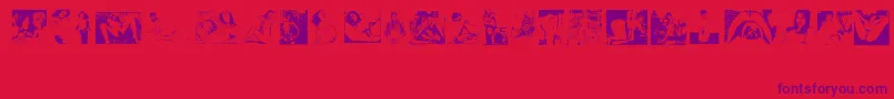 VintagePorn Font – Purple Fonts on Red Background