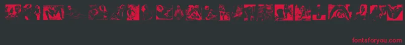 VintagePorn Font – Red Fonts on Black Background