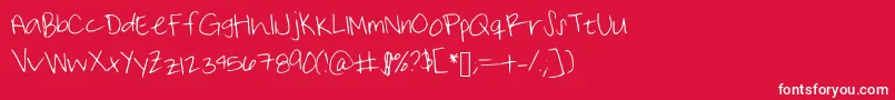 Itsnotmonday Font – White Fonts on Red Background