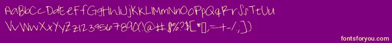 Itsnotmonday Font – Yellow Fonts on Purple Background