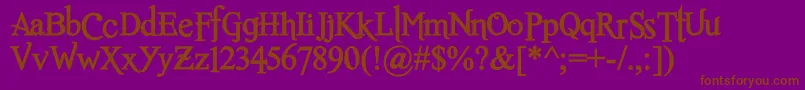 RomanceFatalSerifStdBold Font – Brown Fonts on Purple Background