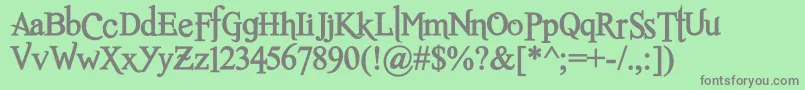 RomanceFatalSerifStdBold Font – Gray Fonts on Green Background
