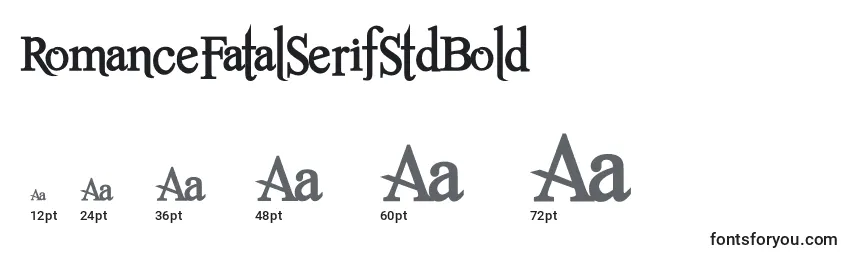 Größen der Schriftart RomanceFatalSerifStdBold