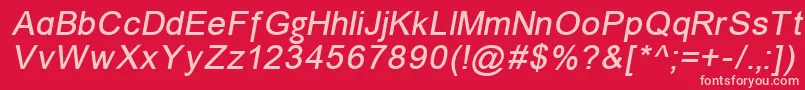 fuente ErUnivers866Italic – Fuentes Rosadas Sobre Fondo Rojo