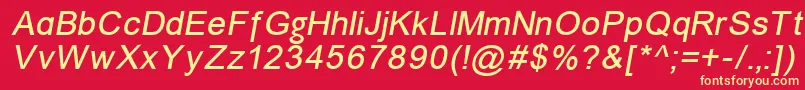 More about ErUnivers866Italic Font ErUnivers866Italic Font – Yellow Fonts on Red Background