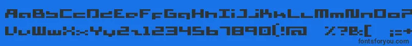Supersimf Font – Black Fonts on Blue Background