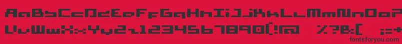 Supersimf Font – Black Fonts on Red Background