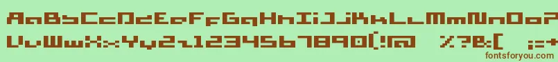 Supersimf Font – Brown Fonts on Green Background