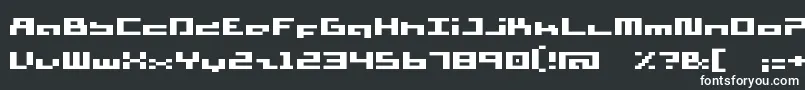 フォントSupersimf – 黒い背景に白い文字