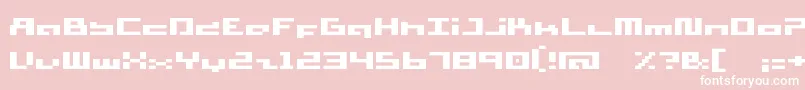 Supersimf Font – White Fonts on Pink Background