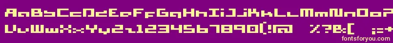 Supersimf Font – Yellow Fonts on Purple Background