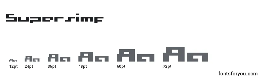 Supersimf Font Sizes