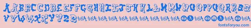 AerosolMenace Font – Blue Fonts on Pink Background