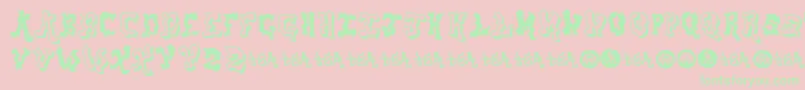 AerosolMenace Font – Green Fonts on Pink Background