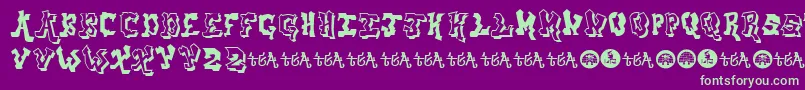 AerosolMenace Font – Green Fonts on Purple Background