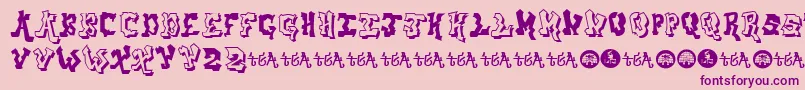 AerosolMenace Font – Purple Fonts on Pink Background