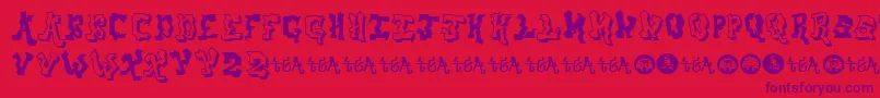 AerosolMenace Font – Purple Fonts on Red Background