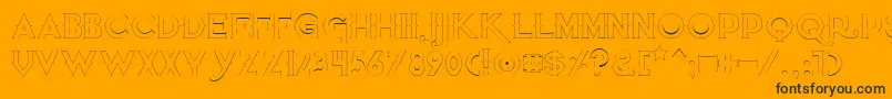 Quietthiefempty Font – Black Fonts on Orange Background