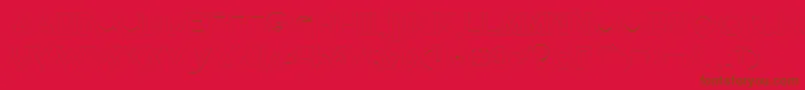 Quietthiefempty-Schriftart – Braune Schriften auf rotem Hintergrund
