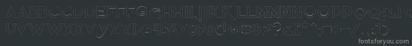 Quietthiefempty Font – Gray Fonts on Black Background