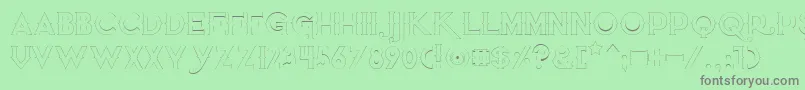 Quietthiefempty Font – Gray Fonts on Green Background