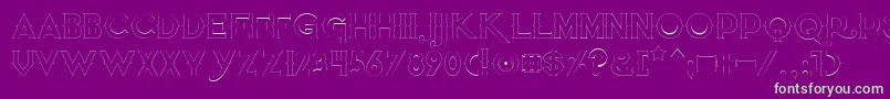 Quietthiefempty Font – Green Fonts on Purple Background