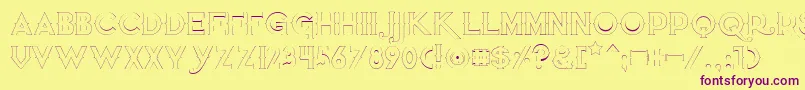 Quietthiefempty Font – Purple Fonts on Yellow Background