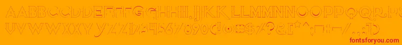 Quietthiefempty Font – Red Fonts on Orange Background
