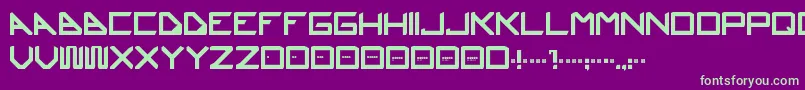 Ustura Font – Green Fonts on Purple Background