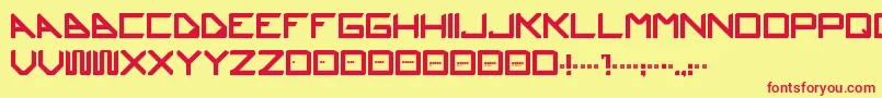 Ustura Font – Red Fonts on Yellow Background