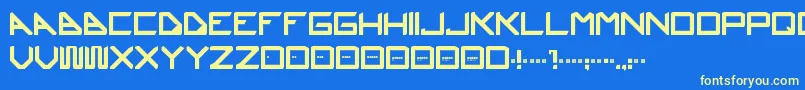 Ustura Font – Yellow Fonts on Blue Background