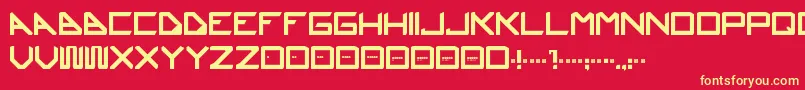 Ustura Font – Yellow Fonts on Red Background