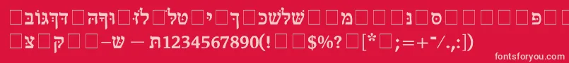 DorRegular Font – Pink Fonts on Red Background