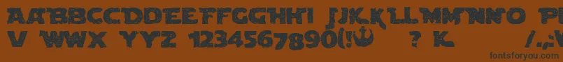 BlownDroidregular Font – Black Fonts on Brown Background