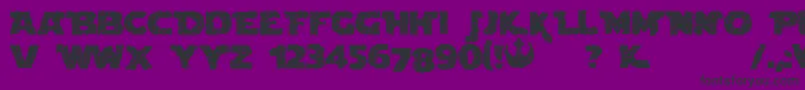 BlownDroidregular Font – Black Fonts on Purple Background