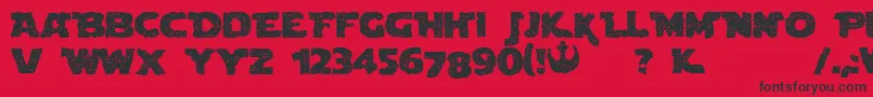 BlownDroidregular Font – Black Fonts on Red Background