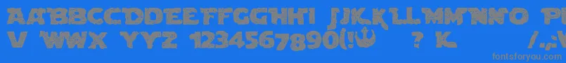 BlownDroidregular Font – Gray Fonts on Blue Background