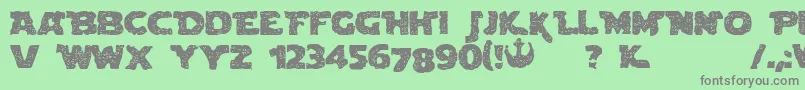 フォントBlownDroidregular – 緑の背景に灰色の文字