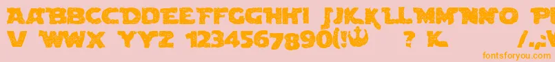 BlownDroidregular Font – Orange Fonts on Pink Background