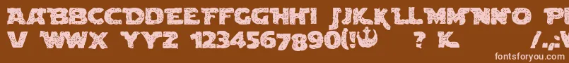 BlownDroidregular Font – Pink Fonts on Brown Background