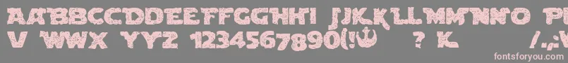 BlownDroidregular Font – Pink Fonts on Gray Background