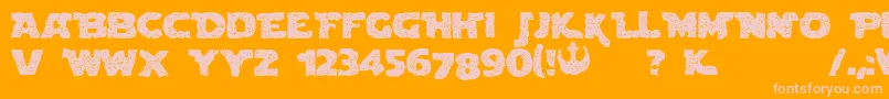 BlownDroidregular Font – Pink Fonts on Orange Background