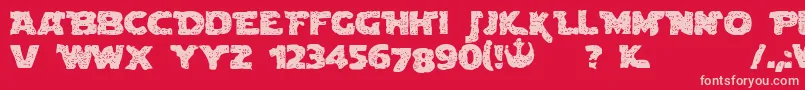 BlownDroidregular Font – Pink Fonts on Red Background