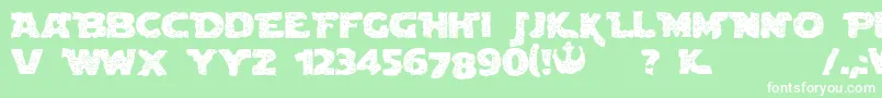 BlownDroidregular Font – White Fonts on Green Background