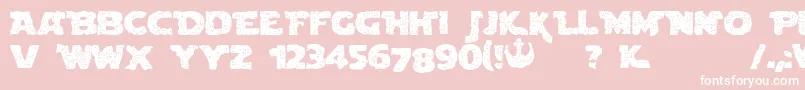 BlownDroidregular Font – White Fonts on Pink Background